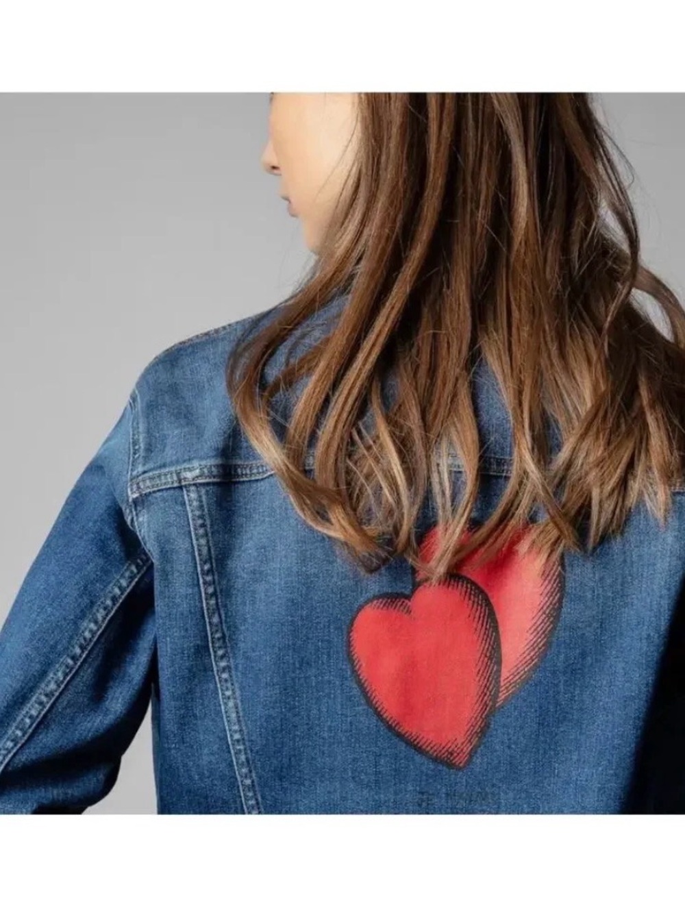 Zadig & Voltaire Two Hearts Kase Denim Jacket - Picture 9 of 12